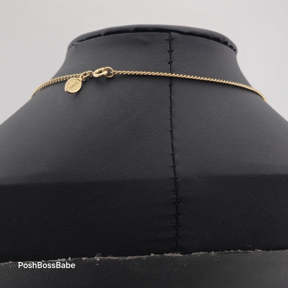 Vintage Avon faux guilloche enamel necklace cobalt blue tear drop dome - Picture 8 of 11